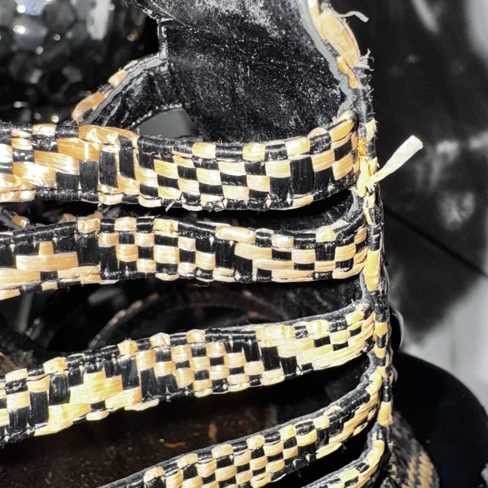 Bebe Aztec/gladiator Raffia sandal - Picture 10 of 11